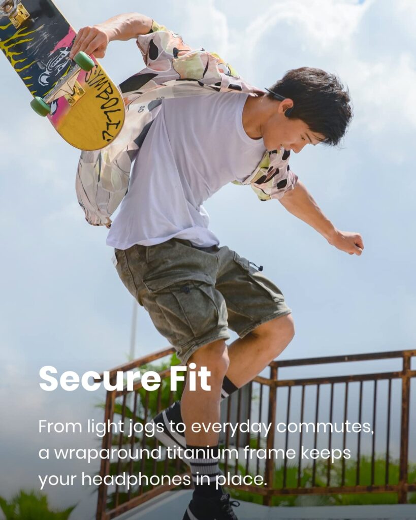 SHOKZ OpenMove - secure fit lock - earbuds for running